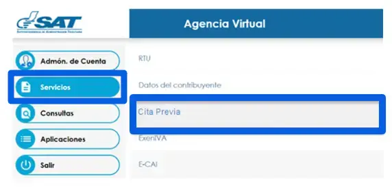 cita previa en Agencia Virtual SAT